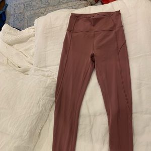 Lululemon in movement tight 7/8 pink/rose color